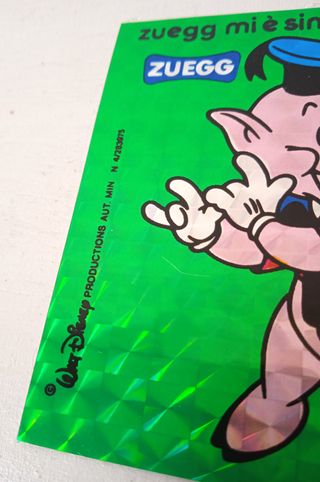 Set Due Adesivi Figurine Disney Per Zuegg 1985