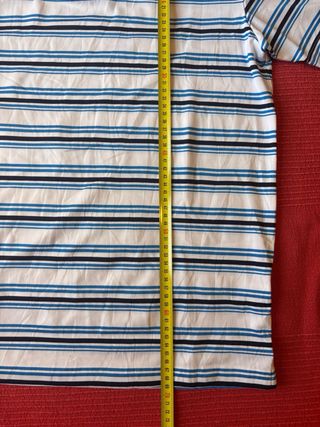 Polo Under Armour rayas azul-blanco M