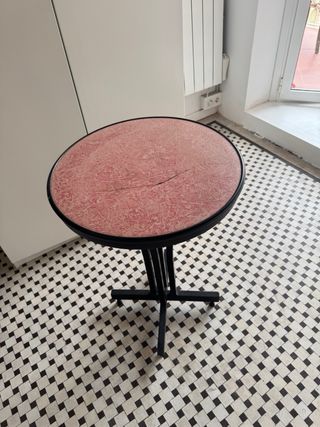 Mesa bistrot vintage roja