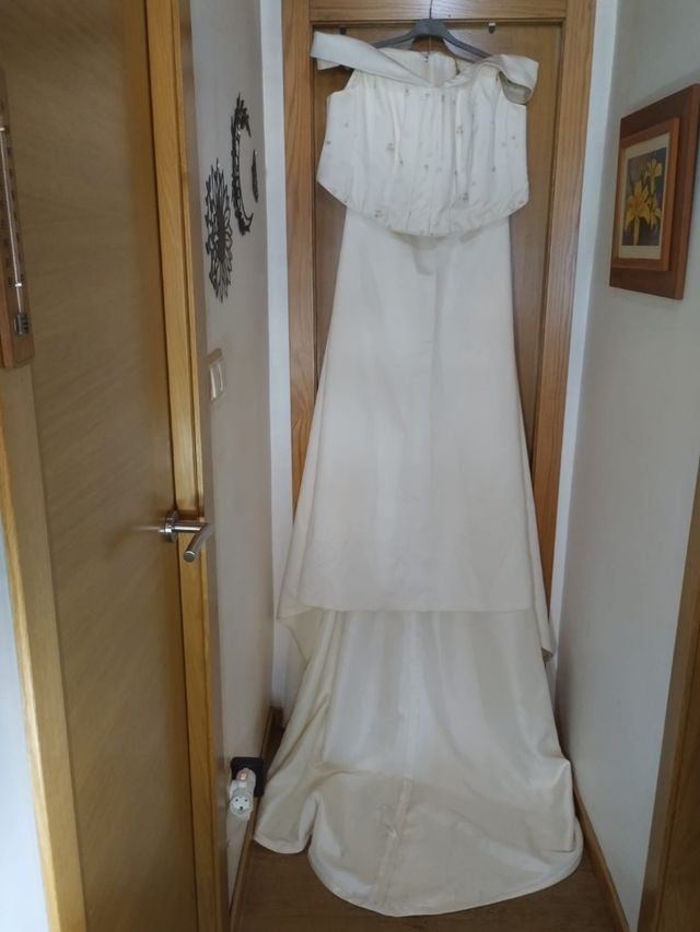Vestido novia blanco, hecho a medida por modista