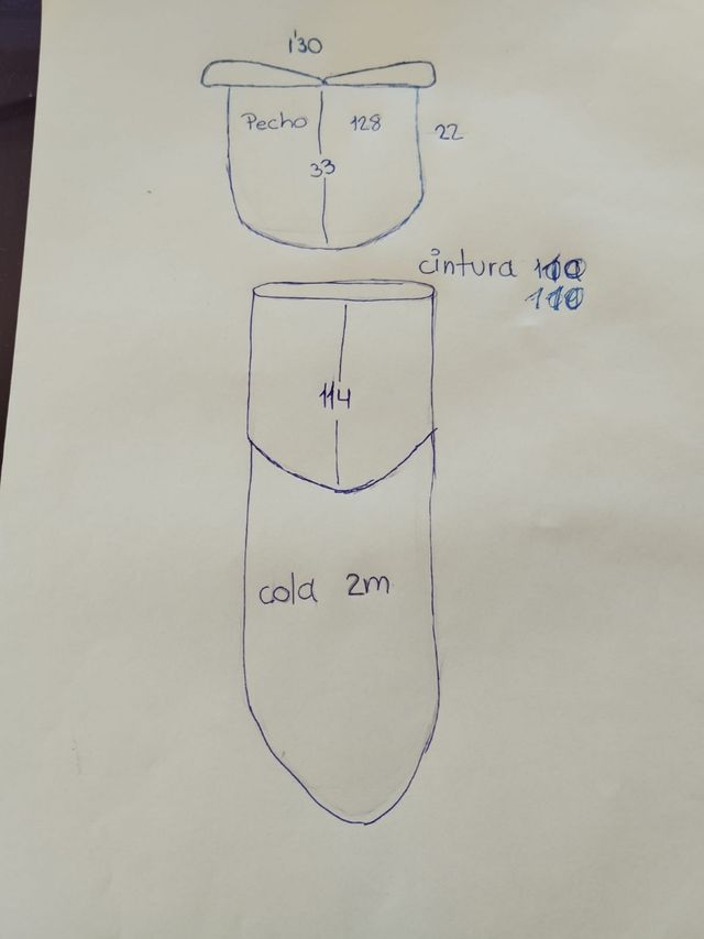 Vestido novia blanco, hecho a medida por modista