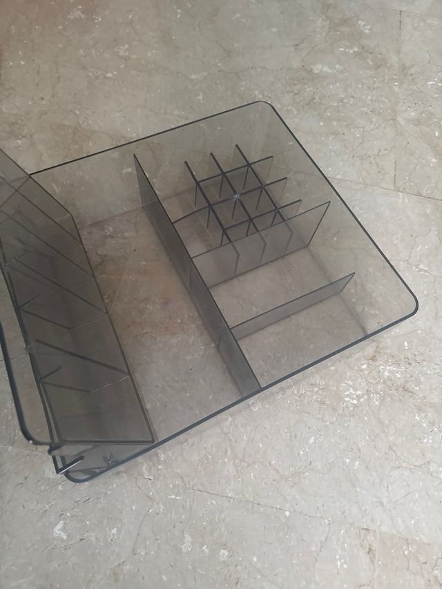 Organizador maquillaje gris