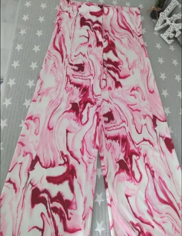 Mono estampado fluido - Rojo y Rosa