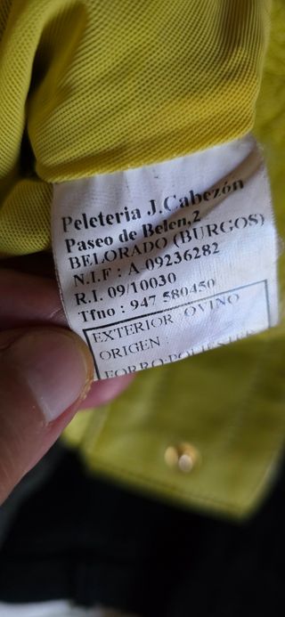 Cazadora piel verde