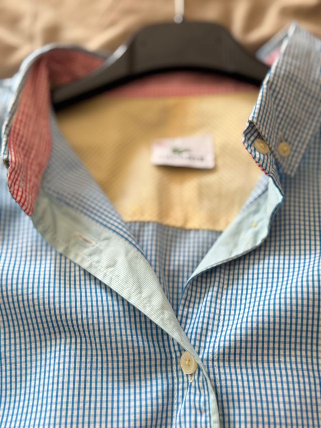 Camicia Lacoste blu a quadri