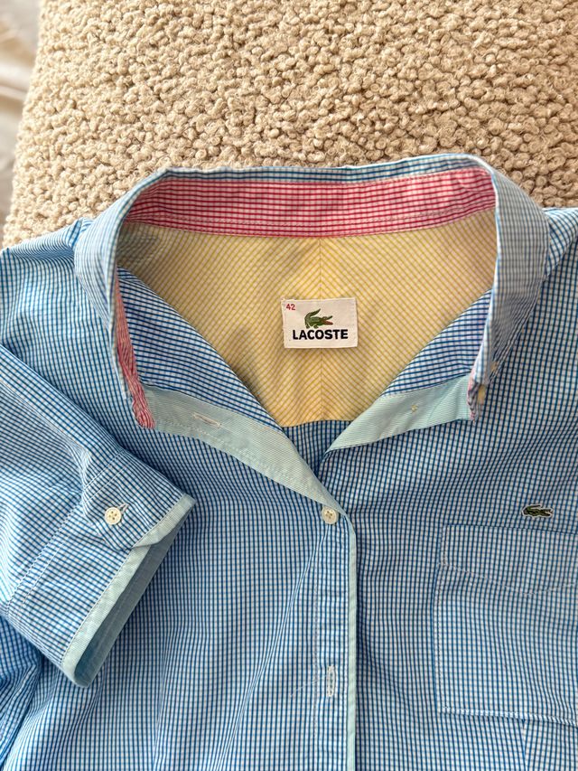 Camicia Lacoste blu a quadri