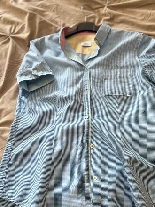Camicia Lacoste blu a quadri