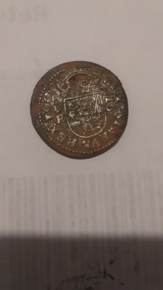 Moneda antigua vellon rico plata Felipe IV