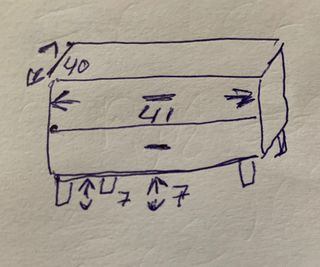 Cajonera infantil azul - 2 cajones