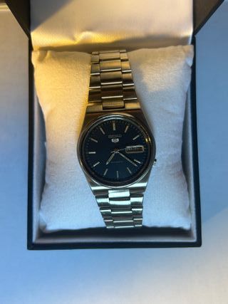 Seiko 5 Automático Vintage Azul
