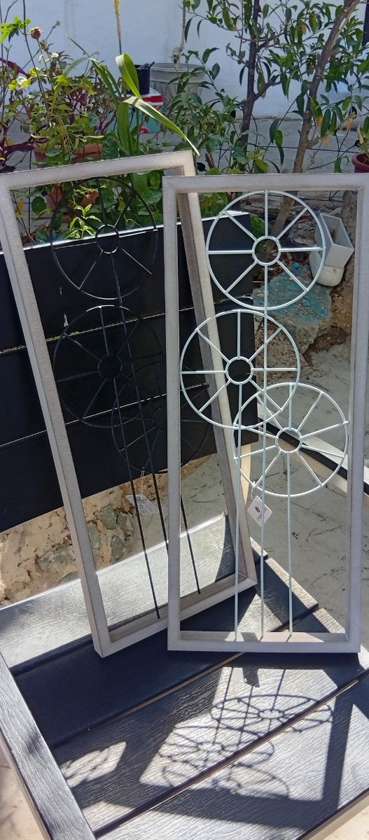 Set 2 murales cerchi in legno-metallo