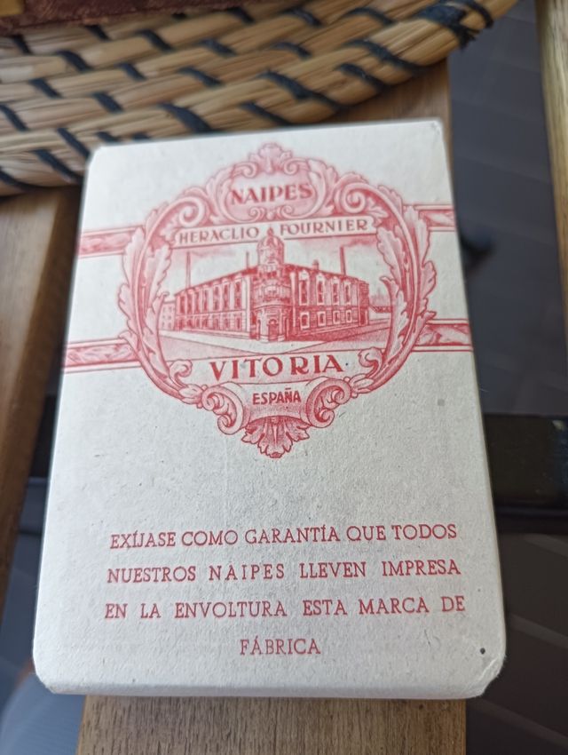 Juego poker antiguo estuche piel