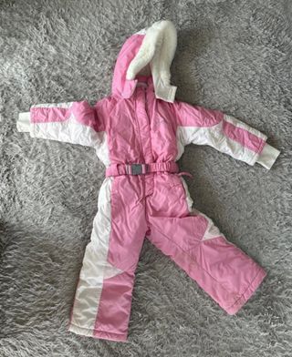 Tuta sci bambina Cacao rosa-bianca