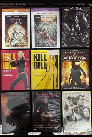 9 DVD - Acción, Drama, Terror...