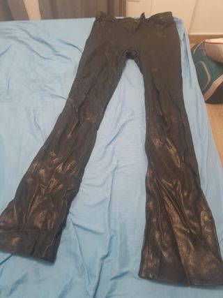Pantalones cuero J Brand negros acampanados
