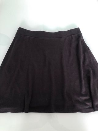 Falda Desigual negra- multicolor