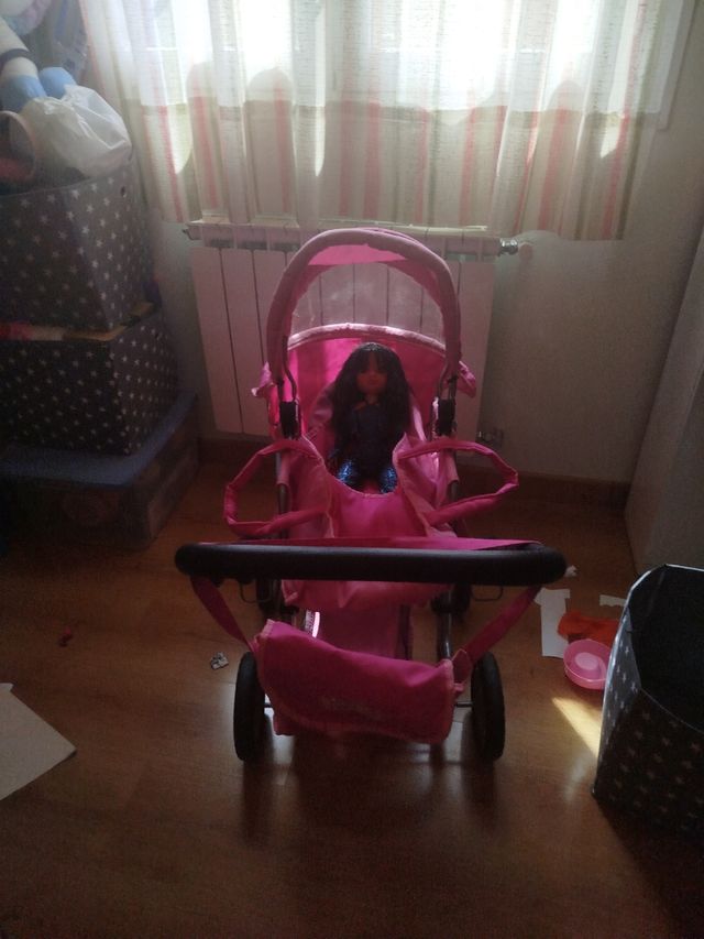Carricoche muñecas rosa