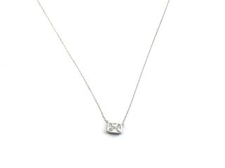 collar plata 925mm con piedra con circonita 19 5cm