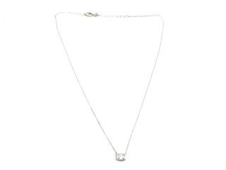 collar plata 925mm con piedra con circonita 19 5cm