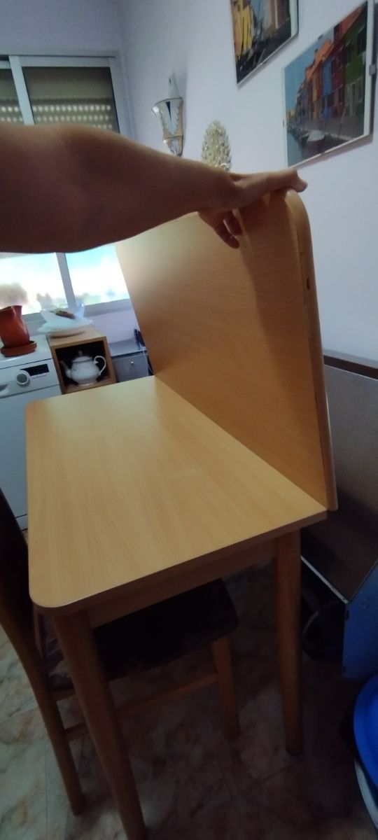 Mesa comedor cocina 2 sillas plegable