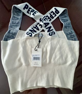 Top cropped Pepe Jeans blanco