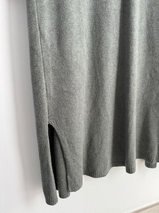 Chaqueta cárdigan larga verde oliva
