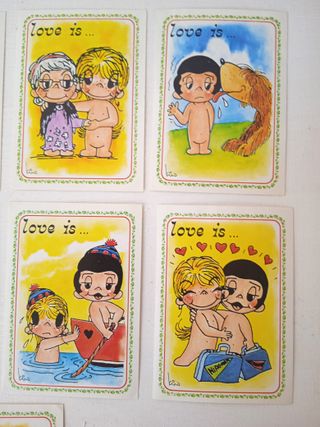 Set Nove Figurine Love Is - Figurine Panini Anni 7