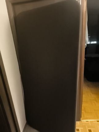 Somier tapizado negro 190x90