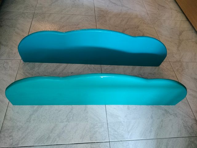 2 Estanterías nube turquesa