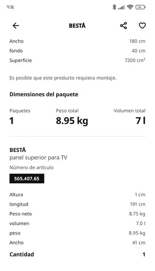 Panel TV IKEA BESTA blanco - vidrio