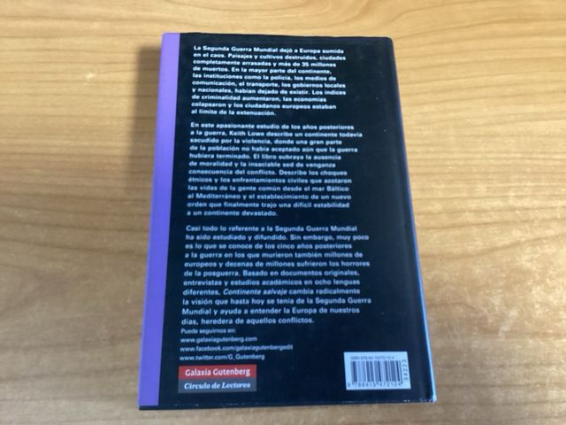 Continente salvaje. Keith Lowe. Libro. Europa 