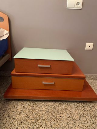 Mesitas noche 2 cajones - Madera