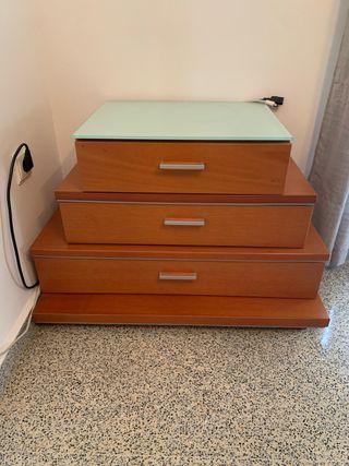 Mesitas noche 2 cajones - Madera