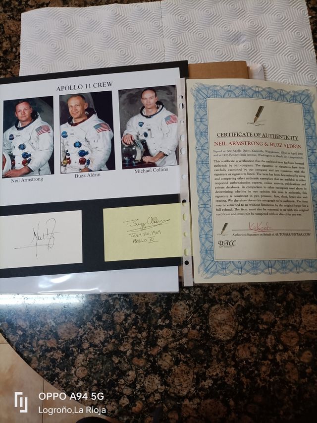 Autógrafos Apollo 11: Armstrong & Aldrin
