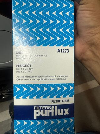 Filtro aire Purflux A1273 - Mini, Peugeot
