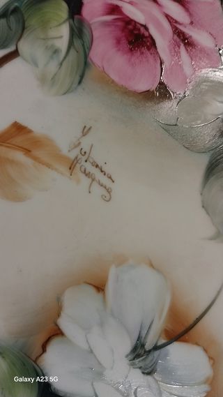 Prato Decorativo - Flores Pintadas à Mão