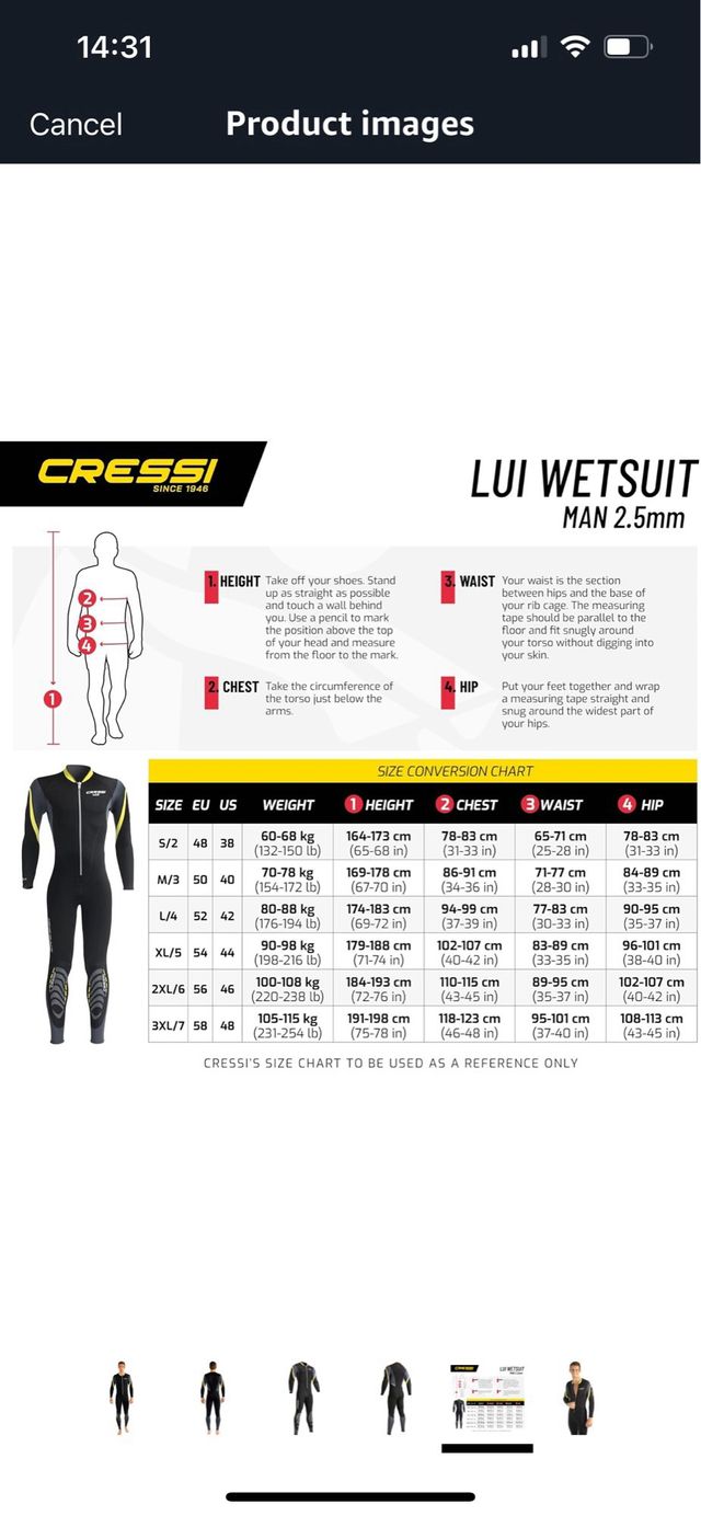 Neopreno Cressi Hombre (M)