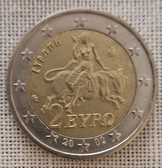 Moneda 2 euros Grecia 2002