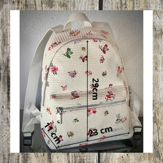 Mochila Desigual blanca estampada