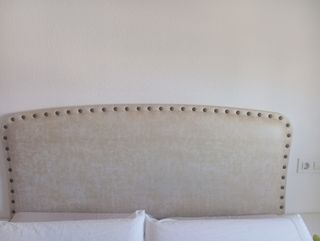 Cabecero cama beige - Piel sintética