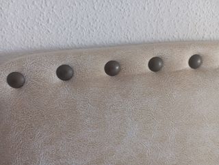 Cabecero cama beige - Piel sintética