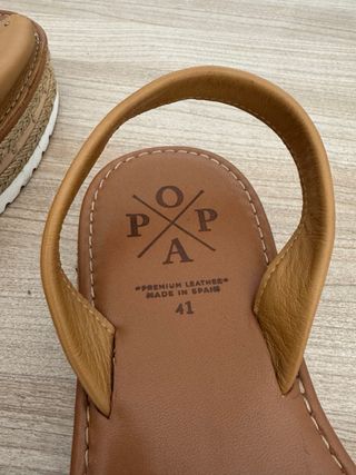 Cuñas Popa marrón, talla 41