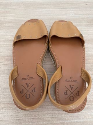 Cuñas Popa marrón, talla 41