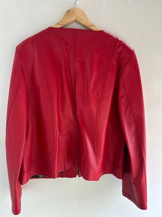 Chaqueta cuero roja vintage - Talla M