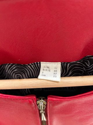 Chaqueta cuero roja vintage - Talla M