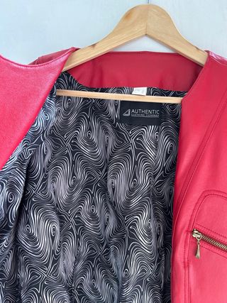 Chaqueta cuero roja vintage - Talla M