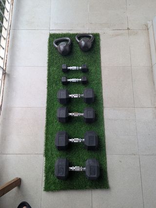 Mancuernas hexagonales 10kg - 2 unidades