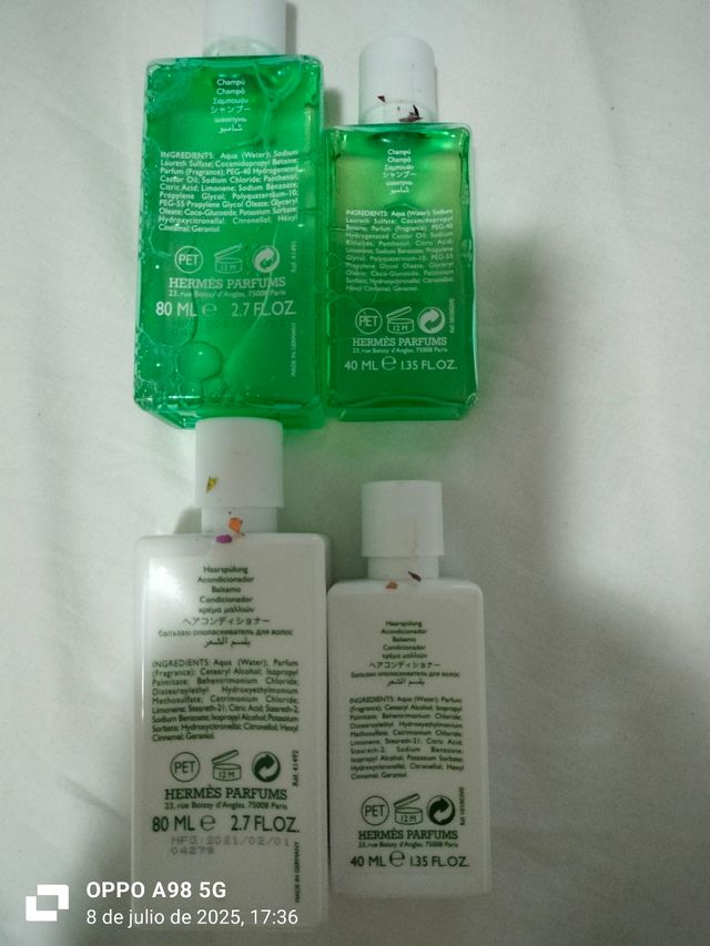 Champú y acondicionador Hermès Un Jardin Sur Le Ni