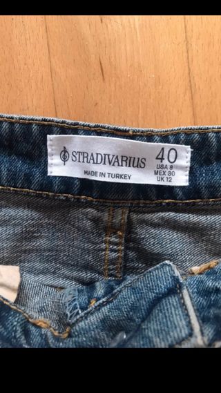 Falda vaquera midi L-40 azul