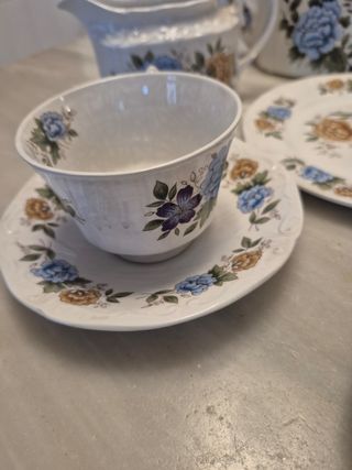 Juego té/café porcelana Ridgway